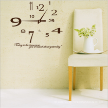 Clock Wall Paper Printing Benutzerdefinierte Clock Home Decor Wandaufkleber